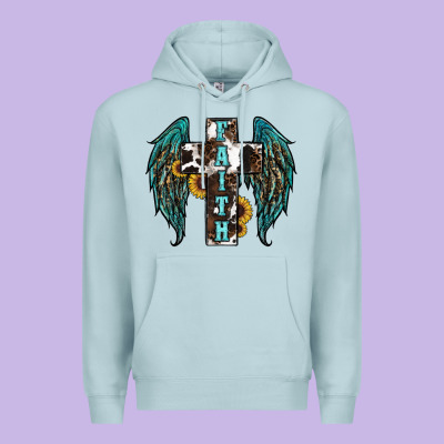 Western Wings Cross Premium Hoodie Designed By Ranaportraitstore