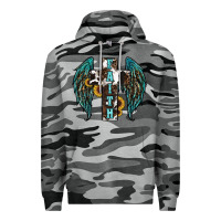 Slate Camo western wings cross Premium Hoodie - RanaPortraitStore