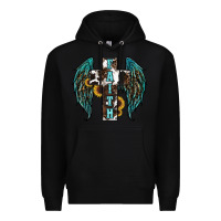 Black western wings cross Premium Hoodie - RanaPortraitStore