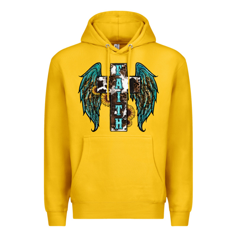 Western Wings Cross Premium Hoodie by RanaPortraitStore | Teevron