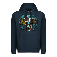 Navy western wings cross Premium Hoodie - RanaPortraitStore