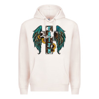 Pale Pink western wings cross Premium Hoodie - RanaPortraitStore