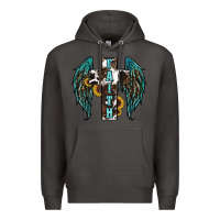 Smoke western wings cross Premium Hoodie - RanaPortraitStore