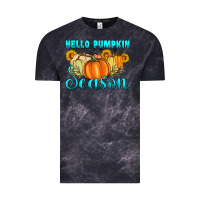 Cloud Black hello pumpkin season Vintage Tee - Artiststas