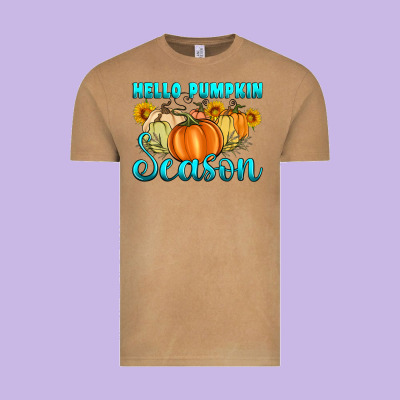 Hello Pumpkin Season Vintage Tee Designed By Artiststas