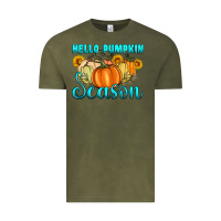 Vintage Olive hello pumpkin season Vintage Tee - Artiststas