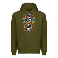 Army Green western cross Premium Hoodie - RanaPortraitStore
