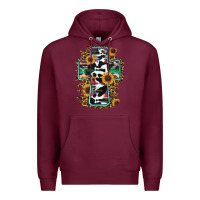 Burgundy western cross Premium Hoodie - RanaPortraitStore