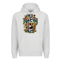 Dove Grey western cross Premium Hoodie - RanaPortraitStore