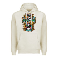 Oatmeal Heather western cross Premium Hoodie - RanaPortraitStore