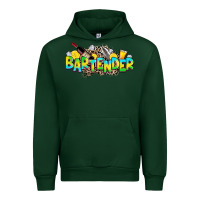 Forest Green bartender Urban Hoodie - Zillion Design Studio