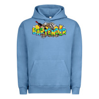 Pigment Pebble Blue bartender Urban Hoodie - Zillion Design Studio