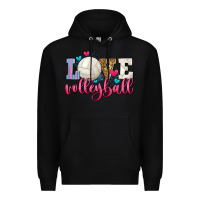 Black love volleyball Premium Hoodie - Zillion Design Studio