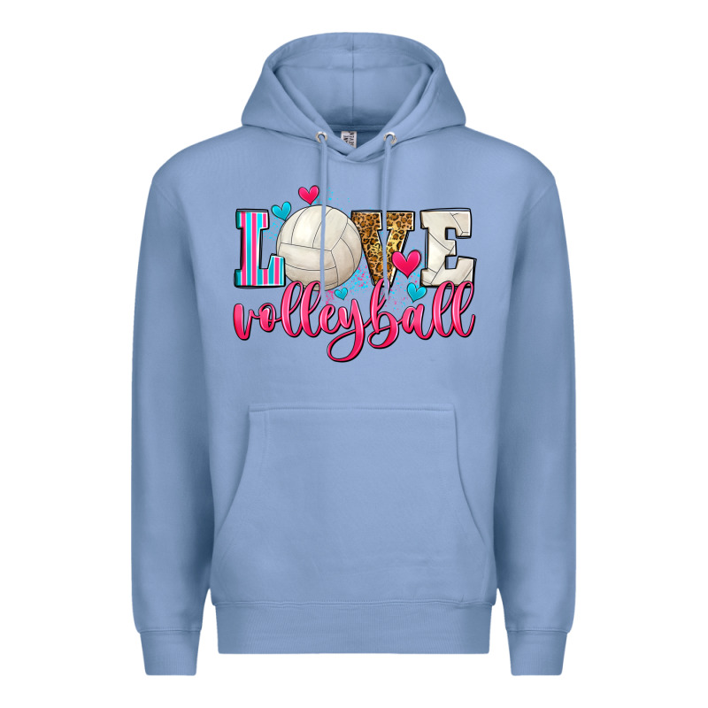 Love Volleyball Premium Hoodie by Zillion Design Studio | Teevron