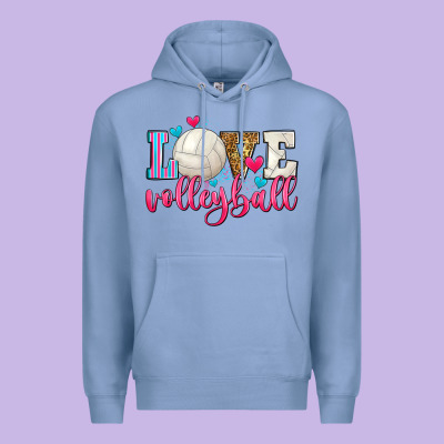 Love Volleyball Premium Hoodie Designed By Zillion Design Studio