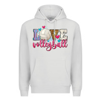 Dove Grey love volleyball Premium Hoodie - Zillion Design Studio