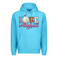 Ocean Blue love volleyball Premium Hoodie - Zillion Design Studio