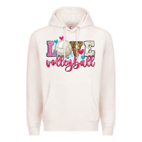 Pale Pink love volleyball Premium Hoodie - Zillion Design Studio