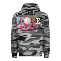 Slate Camo love volleyball Premium Hoodie - Zillion Design Studio