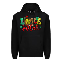 Black love softball Premium Hoodie - Zillion Design Studio