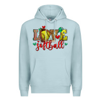 Blue Mist love softball Premium Hoodie - Zillion Design Studio
