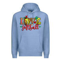 Colony Blue love softball Premium Hoodie - Zillion Design Studio