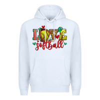 White love softball Premium Hoodie - Zillion Design Studio