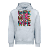 Heather Grey race wife wife wife lightningbolt Urban Hoodie - Zillion Design Studio