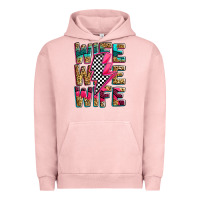 Pigment Salmon race wife wife wife lightningbolt Urban Hoodie - Zillion Design Studio