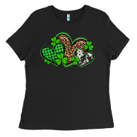 Black st patricks day western hearts Ladies Tee - Artiststas