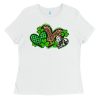 White st patricks day western hearts Ladies Tee - Artiststas