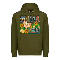 Army Green mama hen Premium Hoodie - Zillion Design Studio