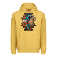 Antique Gold cowgirl with aztec Premium Hoodie - RanaPortraitStore