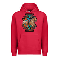 Cardinal cowgirl with aztec Premium Hoodie - RanaPortraitStore