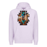 Lilac cowgirl with aztec Premium Hoodie - RanaPortraitStore