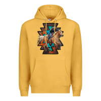 Mustard cowgirl with aztec Premium Hoodie - RanaPortraitStore