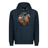Navy cowgirl with aztec Premium Hoodie - RanaPortraitStore
