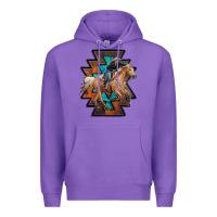Purple cowgirl with aztec Premium Hoodie - RanaPortraitStore