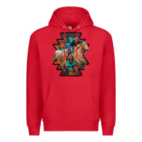 Red cowgirl with aztec Premium Hoodie - RanaPortraitStore