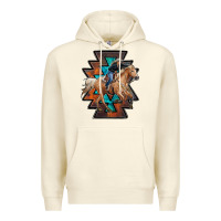 Sandshell cowgirl with aztec Premium Hoodie - RanaPortraitStore