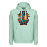 Seafoam cowgirl with aztec Premium Hoodie - RanaPortraitStore