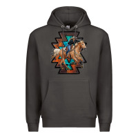 Smoke cowgirl with aztec Premium Hoodie - RanaPortraitStore