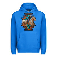 True Royal cowgirl with aztec Premium Hoodie - RanaPortraitStore