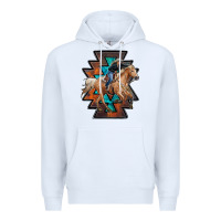 White cowgirl with aztec Premium Hoodie - RanaPortraitStore