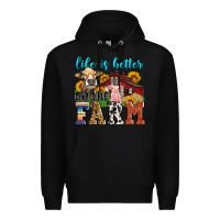 Black life is better on the farm Premium Hoodie - Zillion Design Studio