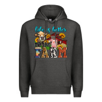 Charcoal Heather life is better on the farm Premium Hoodie - Zillion Design Studio