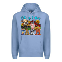 Colony Blue life is better on the farm Premium Hoodie - Zillion Design Studio