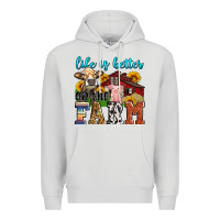 Dove Grey life is better on the farm Premium Hoodie - Zillion Design Studio