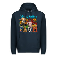 Navy life is better on the farm Premium Hoodie - Zillion Design Studio