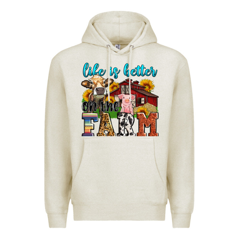 Life Is Better On The Farm Premium Hoodie by Zillion Design Studio | Teevron